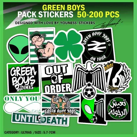 GREEN BOYS STICKERS