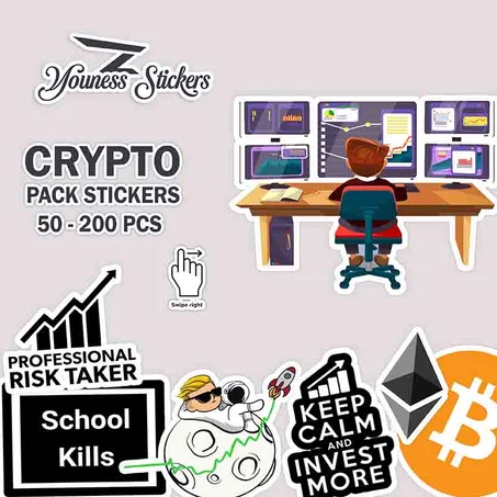 crypro trading  invsting  money makers risk taker stickers