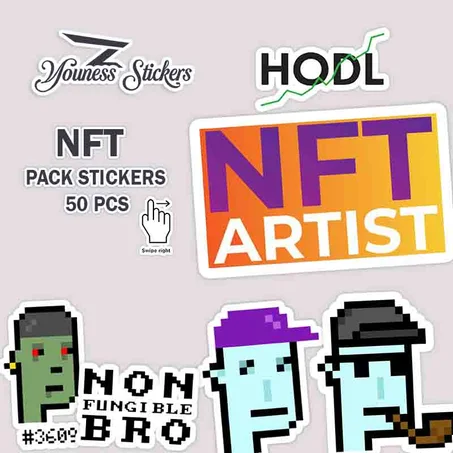 NFT - art crypto punks ethirieum stickers