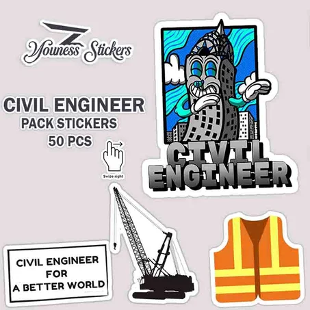 engineer civil stickers