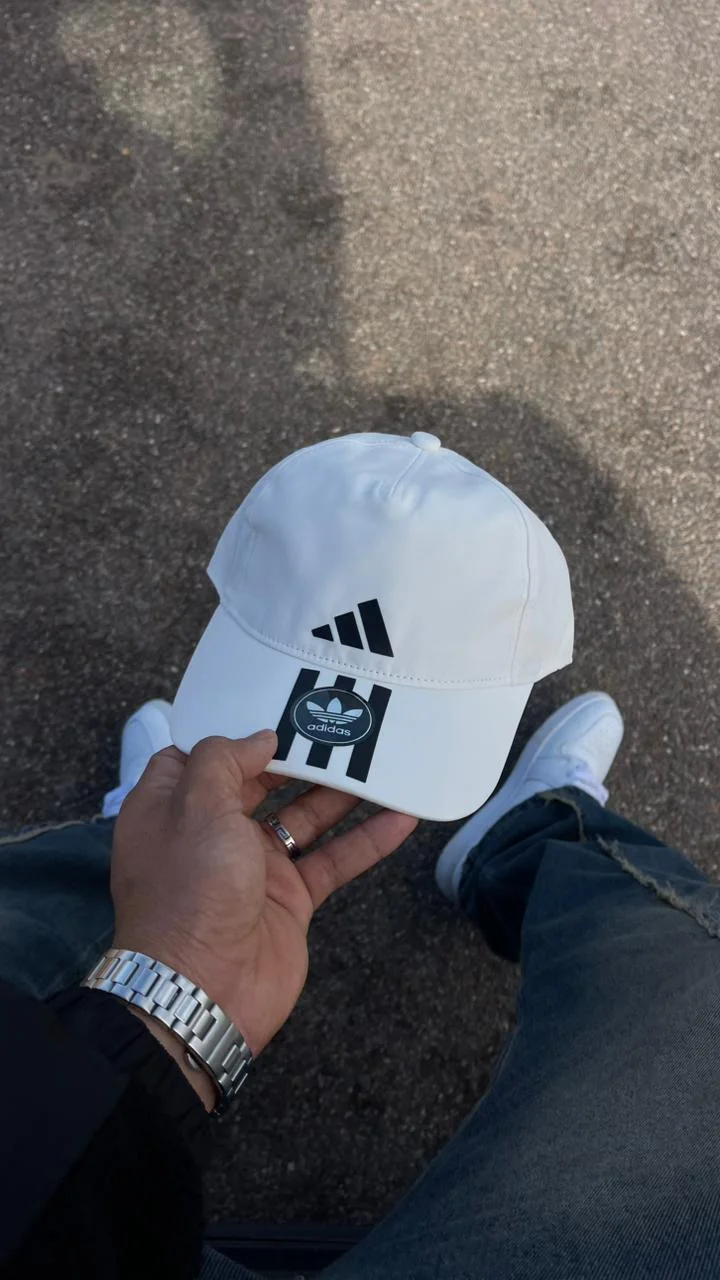 NEW CAP ADIDAS 3 STRIPES WHITE