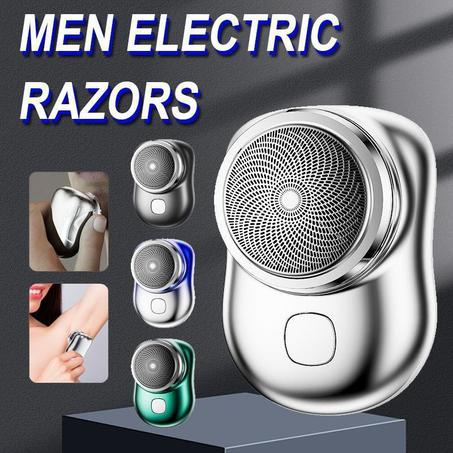 ماكينة حلاقة كهربائية صغيرة محمولة بحجم الجيب سهلة الاستخدام بزر واحد للمنزل والسيارة والسفر قابلة لاعادة الشحن بمنفذ USB