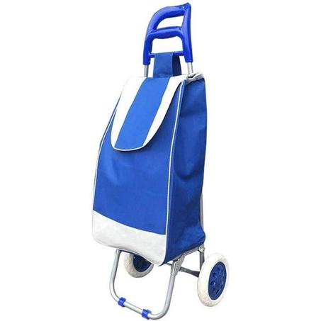 عربة تسوق قابلة للطي بسعة 45 لتر - مزودة بعجلات لتسهيل التسوق وحمل البقالة والغسيل