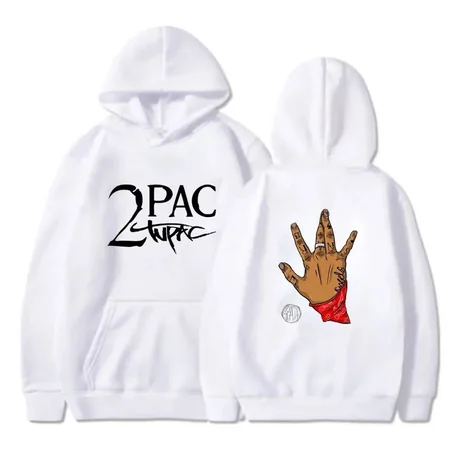 Sweats à capuche graphiques Gangsta 2Pac hiver automne années 90