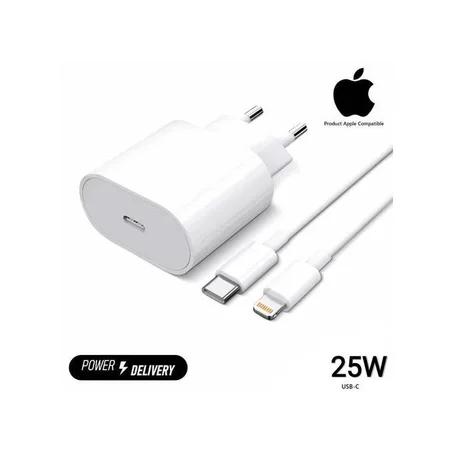 Apple Chargeur Secteur USB-C 25W Chargeur Pour iPhone 13pro max/14 AirPods iPad