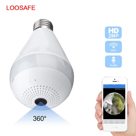 Vente chaude ampoule panoramique V380 caméra 360 degrés Smart WiFi 960P HD caméra de Surveillance de sécurité avec voix bidirectionnelle