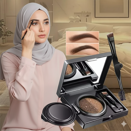 بودرة الحاجب مع فرشاة مشط الحاجبين