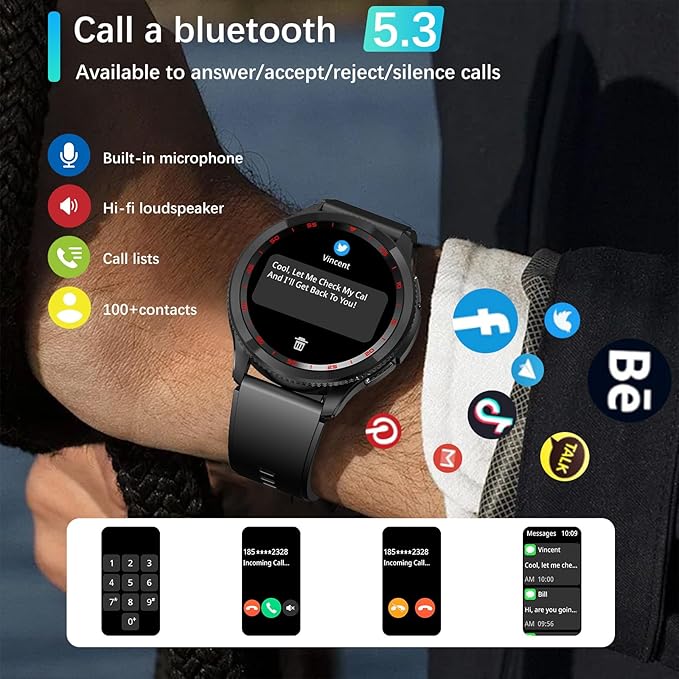 ساعة ريفو ذكية بشاشة قابلة للدوران للرجال