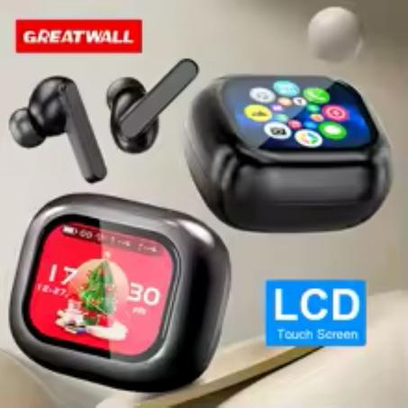 سماعات GREATWALL الذكية بلوتوث بشاشة لمس HiFi
