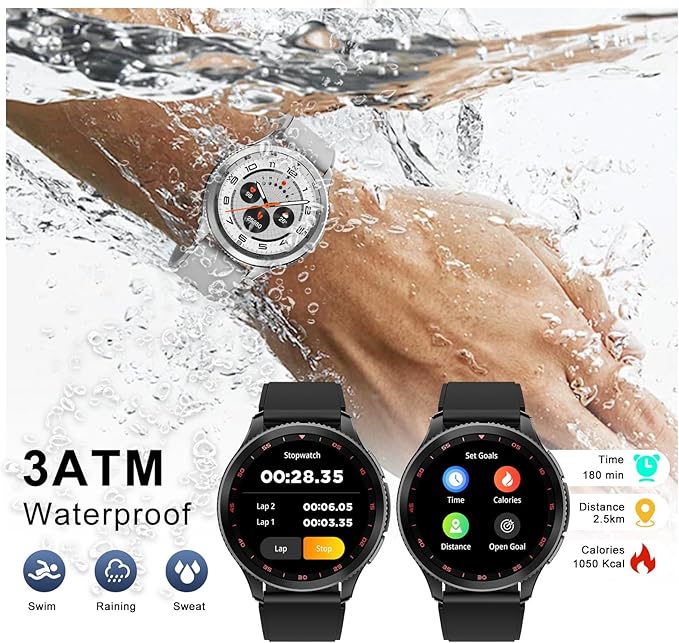 ساعة ريفو ذكية بشاشة قابلة للدوران للرجال