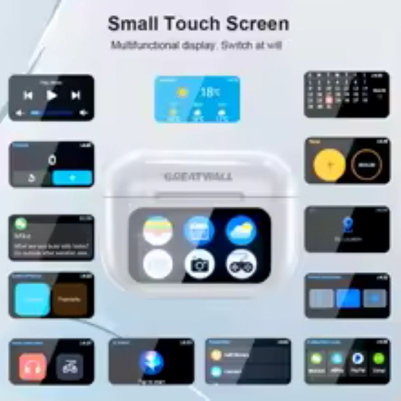 سماعات GREATWALL الذكية بلوتوث بشاشة لمس HiFi