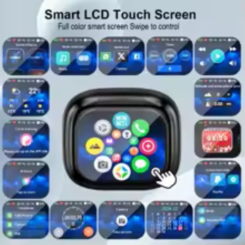 سماعات GREATWALL الذكية بلوتوث بشاشة لمس HiFi