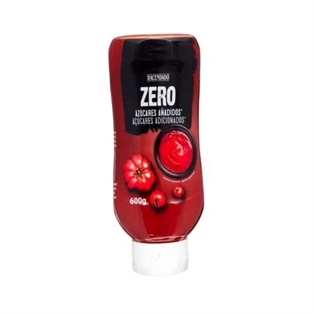 Ketchup Zéro sans sucre ajouté Hacendado 600g - sans gluten