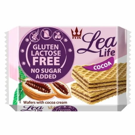 Gaufrettes au cacao sans gluten, lactose et sans sucre ajouté 95g