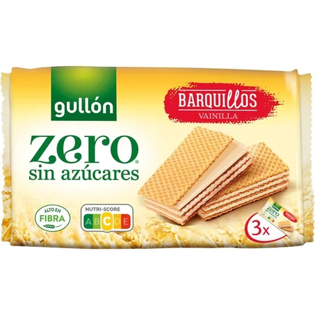 GULLON ZERO Sugar-free vanilla wafer biscuits packet 180 g