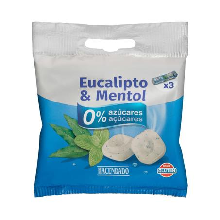 Caramelos sabor eucalipto y mentol Hacendado 0% azúcares