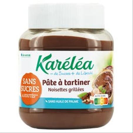 Karelea Pate A Tartiner Chocolat Noisette sans Sucres Ajoutés 400G