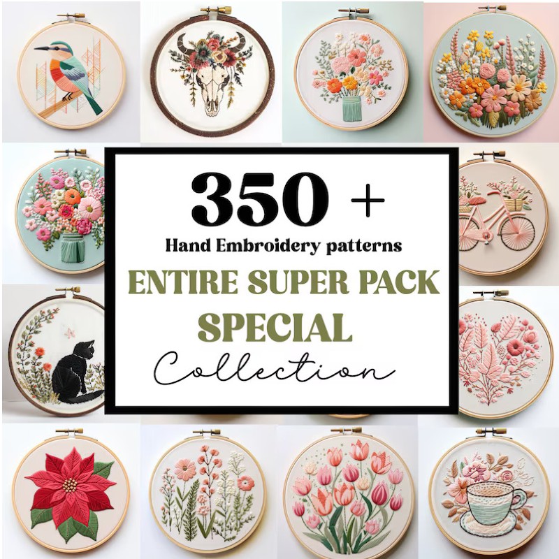290+ Embroidery Patterns, All Current And Future Designs