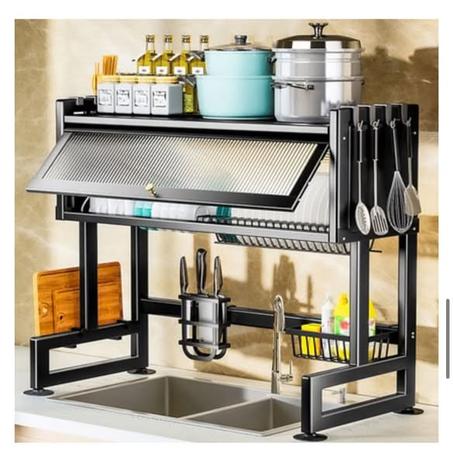 منظم الصحون الأصلي و قطارة للأواني الحجم الكبير