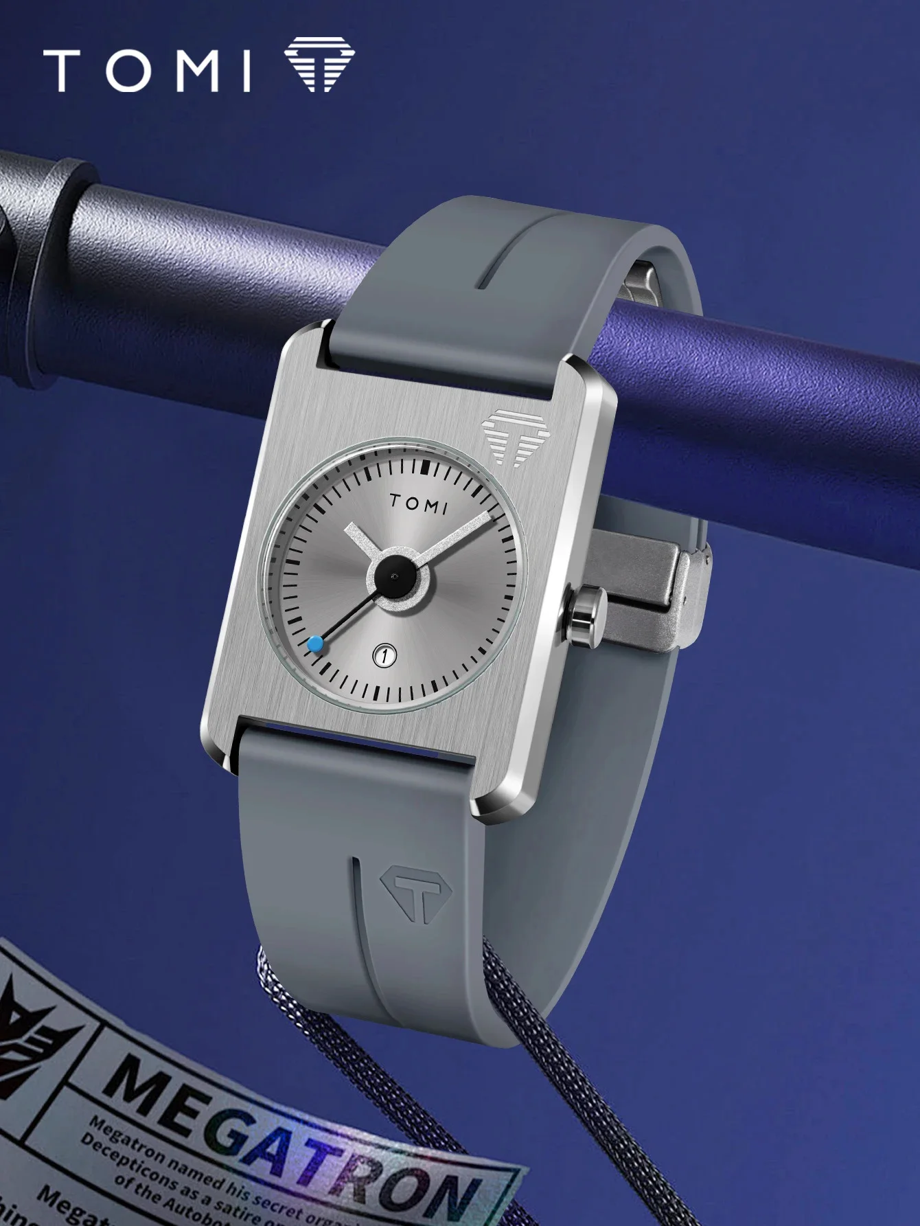 ساعات يد رجالية مربعة تعمل بالكوارتز، ذات ميناء صغير ومشبك مغناطيسي، تصميم بسيط وكاجوال