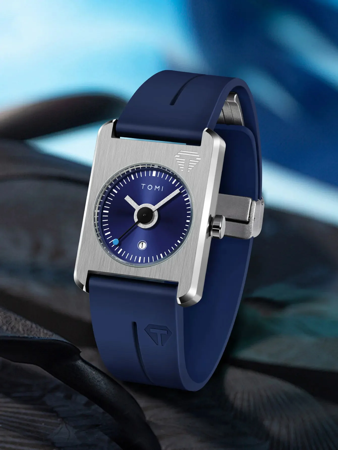 ساعات يد رجالية مربعة تعمل بالكوارتز، ذات ميناء صغير ومشبك مغناطيسي، تصميم بسيط وكاجوال