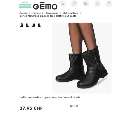 Boottes Motardes Zippees Noir Bottines Et Boots d'origine