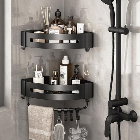 Lot 2 Etageres angle - Organisateur Pour coin de douche