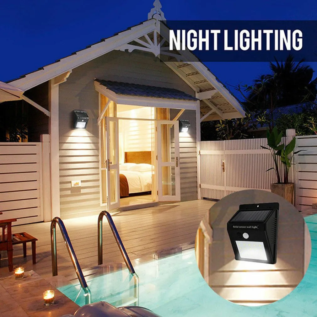 LED Solar Light Outdoor Motion Sensor Recharge Solar Wall Light Waterproof