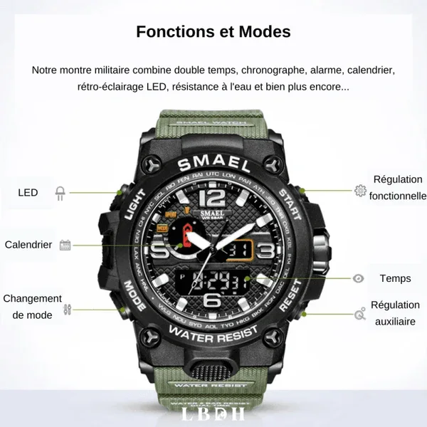 Montre SMAEL étanche et autonome