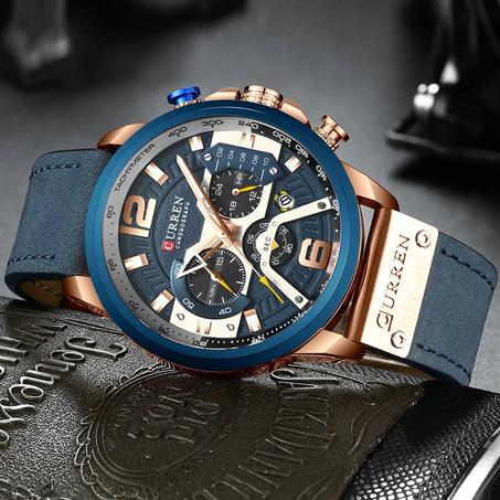 Montre En Cuir Véritable Pour Homme