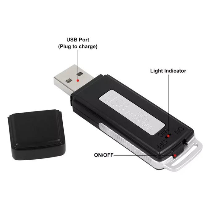 Recorder connected to a laptop via USB