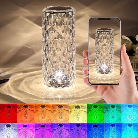 Lampe de Table LED en Cristal