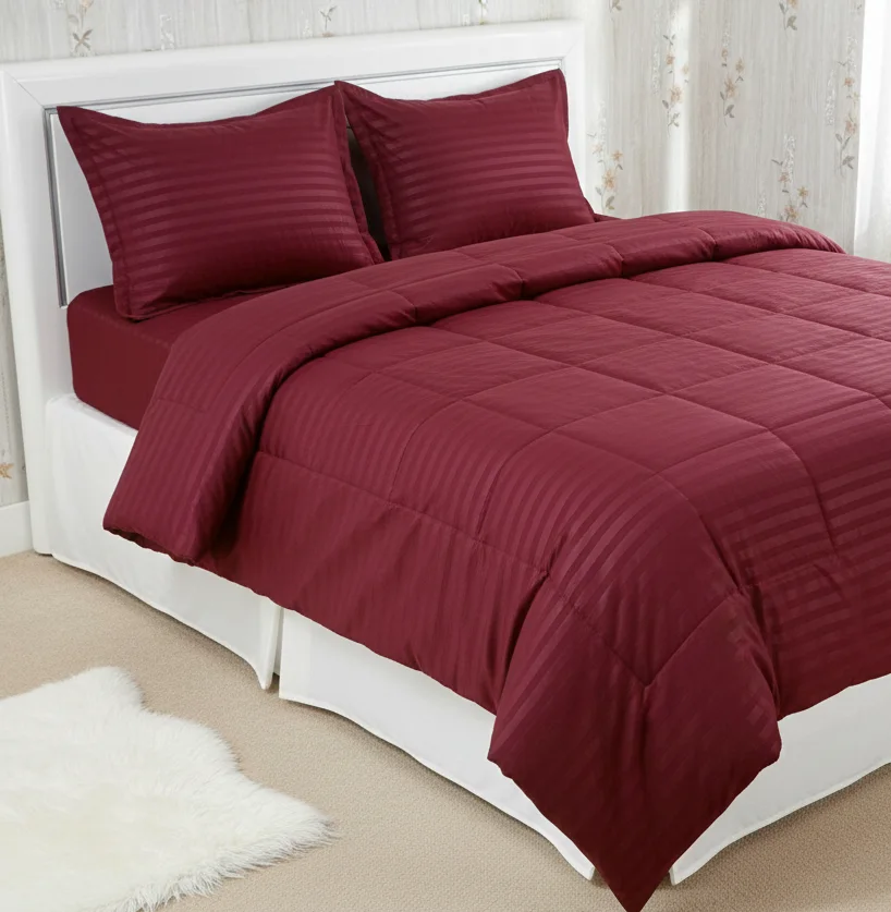 Couette Unie Rayée 2 places