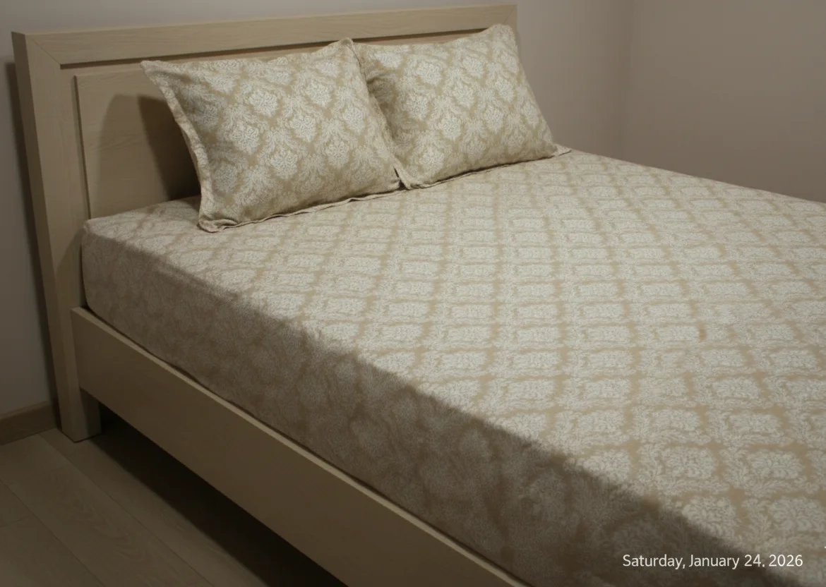 Pack couette + parrure barroque beige