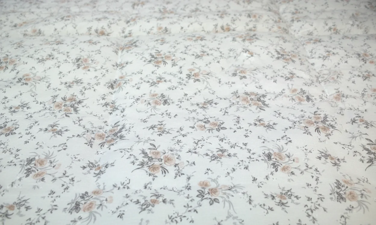 Pack Couette + Parrure de draps à petit fleur marron