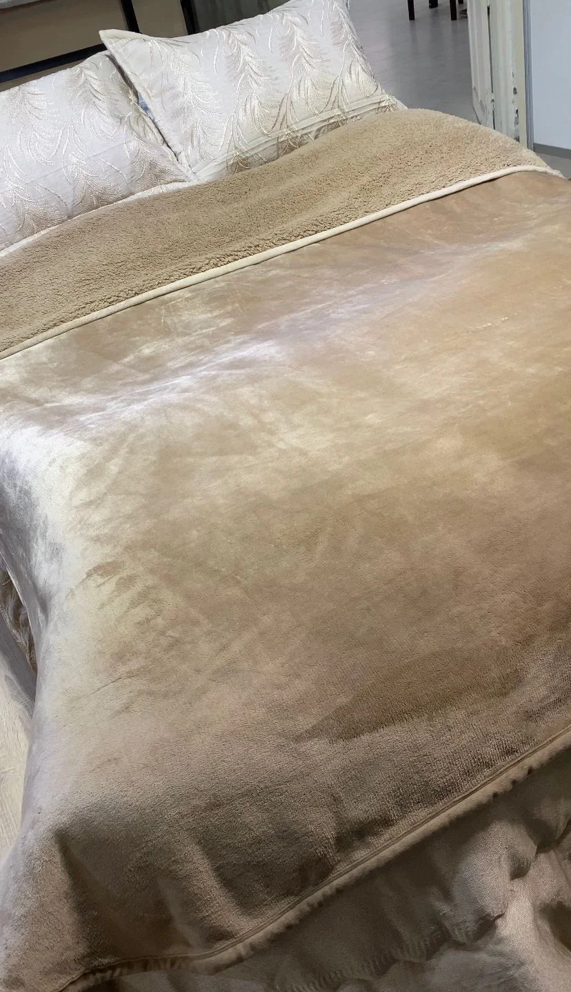 plaid double face uni greige