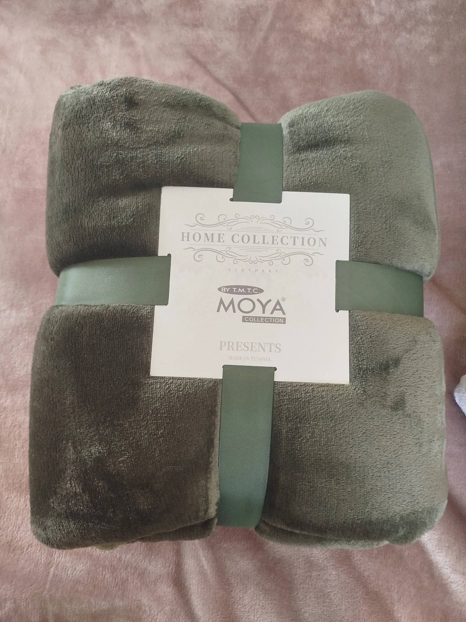 plaid double face vert militaire