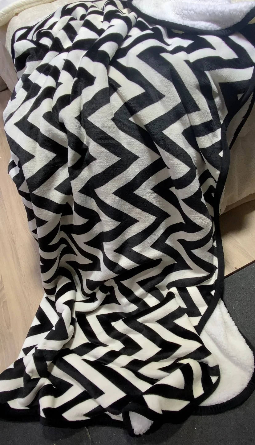 plaid double face noir et blanc