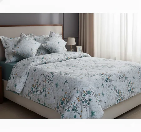 Couette 2 places fleuri