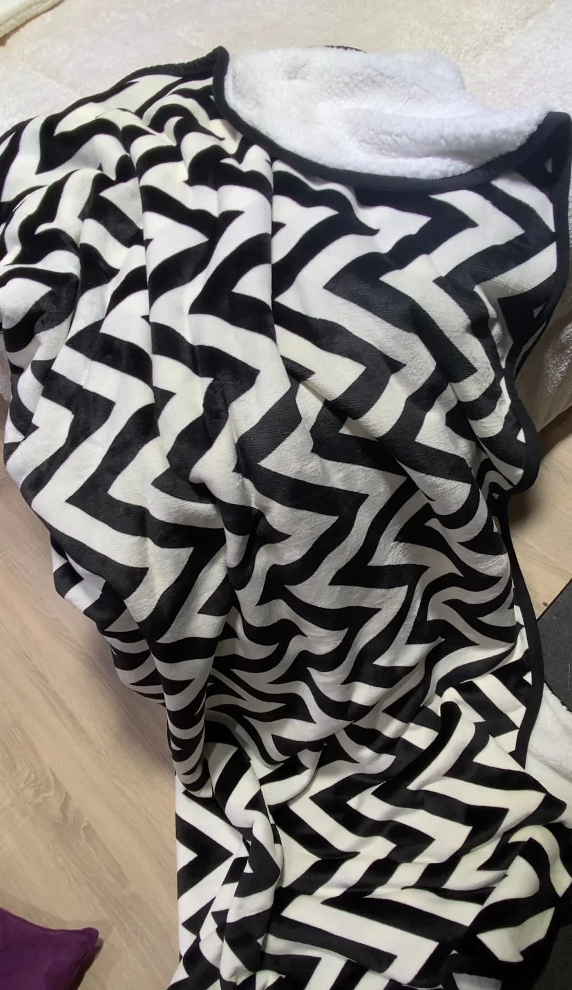 plaid double face noir et blanc