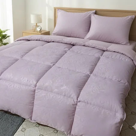 Couette unie barroque 2 places mauve