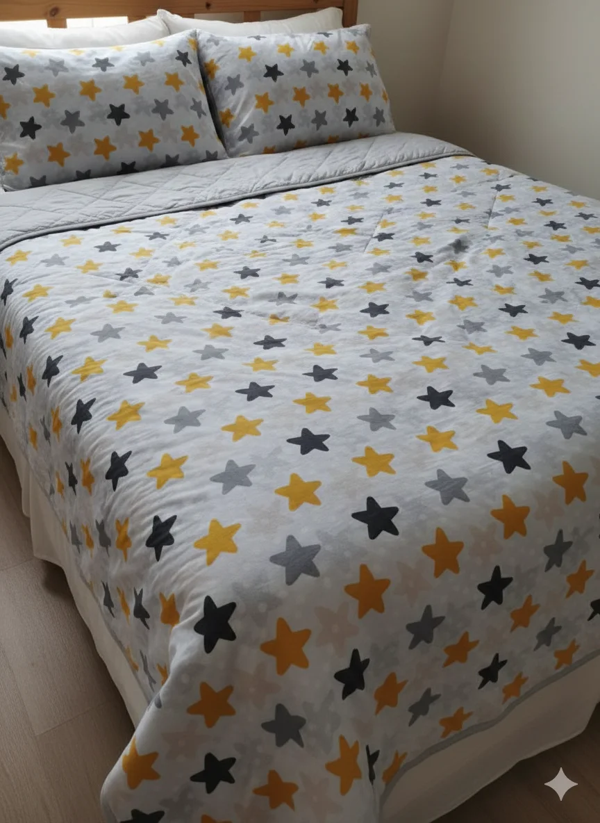 pack 7 étoiles jaune et gris