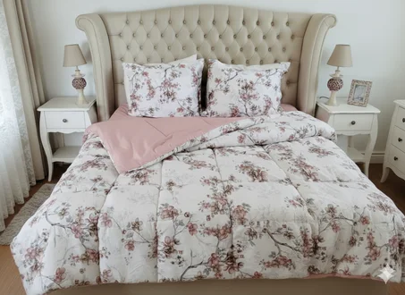 Couette fleuri 2 places