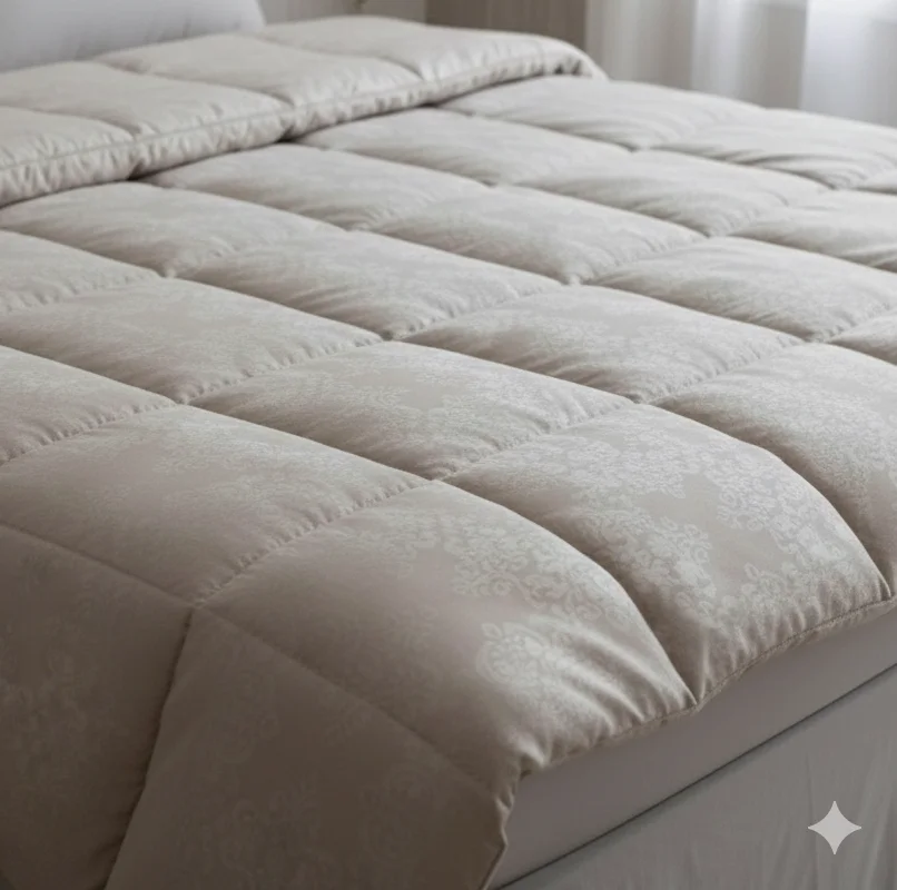 Couette unie barroque 2 places beige