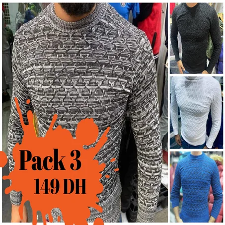 tricot homme PACK 3