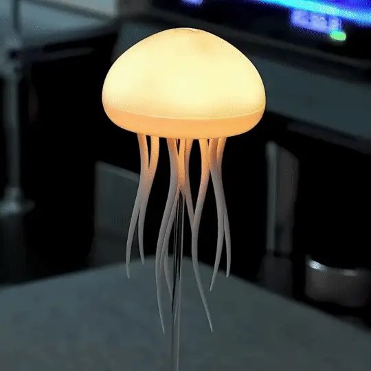 Lampe de chevet intelligente commande vocale, design “méduse” avec pieds dansants et capteur tactile