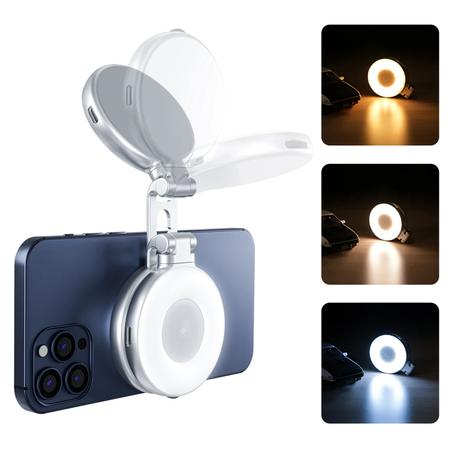 Lumière Selfie Magnétique, 48 LED Portative avec Miroir br