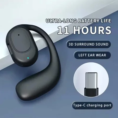 سماعات رأس لاسلكية سماعة رأس بخاصية البلوتوث مع ميكروفون توصيل عظمي سماعات إلغاء الضوضاء بدون استخدام اليدين