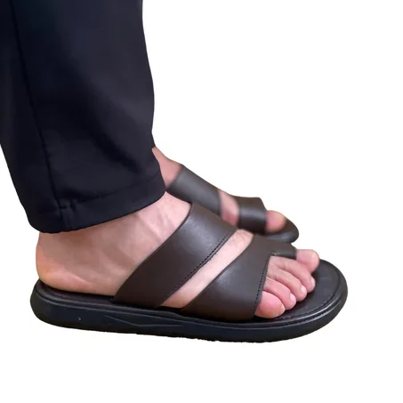 صندالة جلد طبيعي 100%  - ذات الأصبع  (صبع)