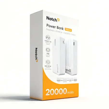 Power Bank NOTCH 20 000 mAh avec 4 câbles intégrés